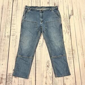 Carhartt Rugged Flex Double Knee Carpenter Jeans 42x30 Blue Workwear 103329
